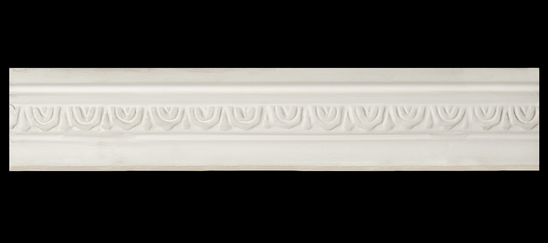 Moldura de yeso con forma de hojas